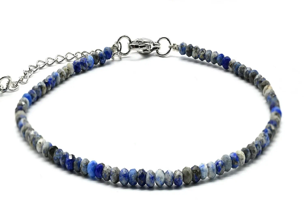 Браслет из лазурита рондель гр.3*2мм, 18см