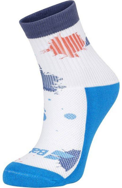 Носки теннисные Babolat Graphic Socks Boys 1P - white/blue aster