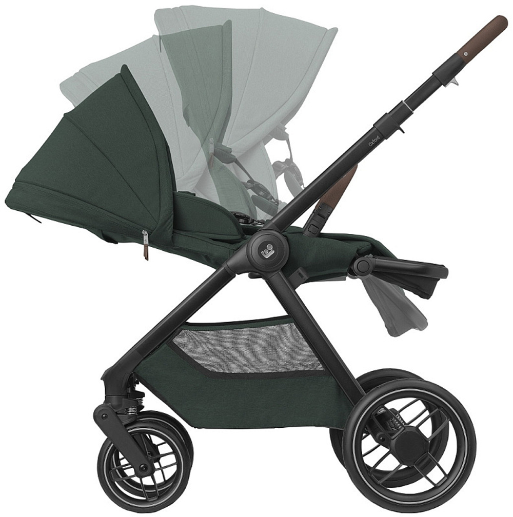 Коляска детская Maxi-Cosi Oxford Plus 3 в 1 с автокреслом CabrioFix Select grey 1978403110 Twillic Green/Зеленый
