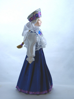 Кукла коллекционная в Свадебном женском костюме.