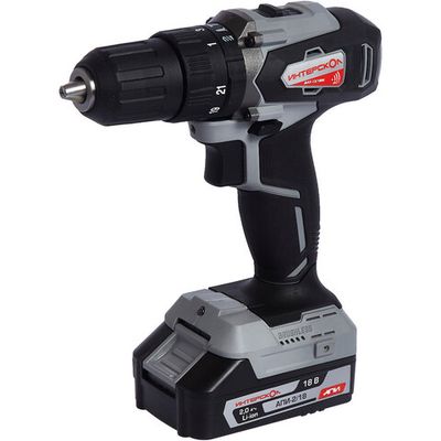 Дрель аккумуляторная Интерскол ДАУ-13/18ВК АПИ кейс 1,5Ач