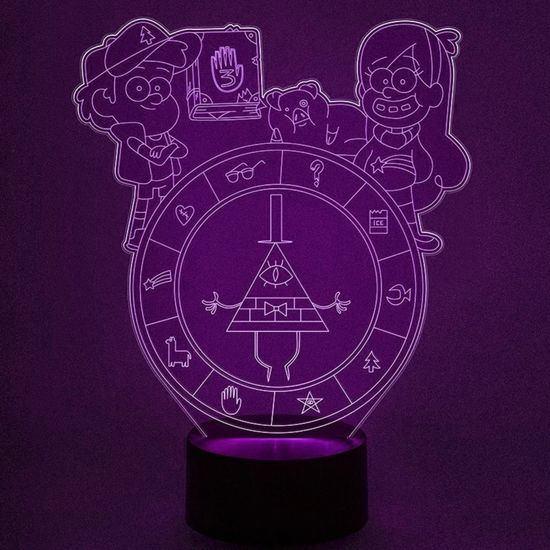 3D лампа с режимом плавной смены цвета