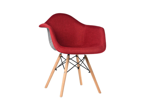 Стул Venecia в стиле Eames пэчворк красный /дерево