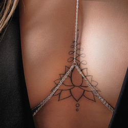 ПОРТУПЕЯ ЖЕНСКАЯ ЦЕПОЧКИ перекрест., цвет серебро