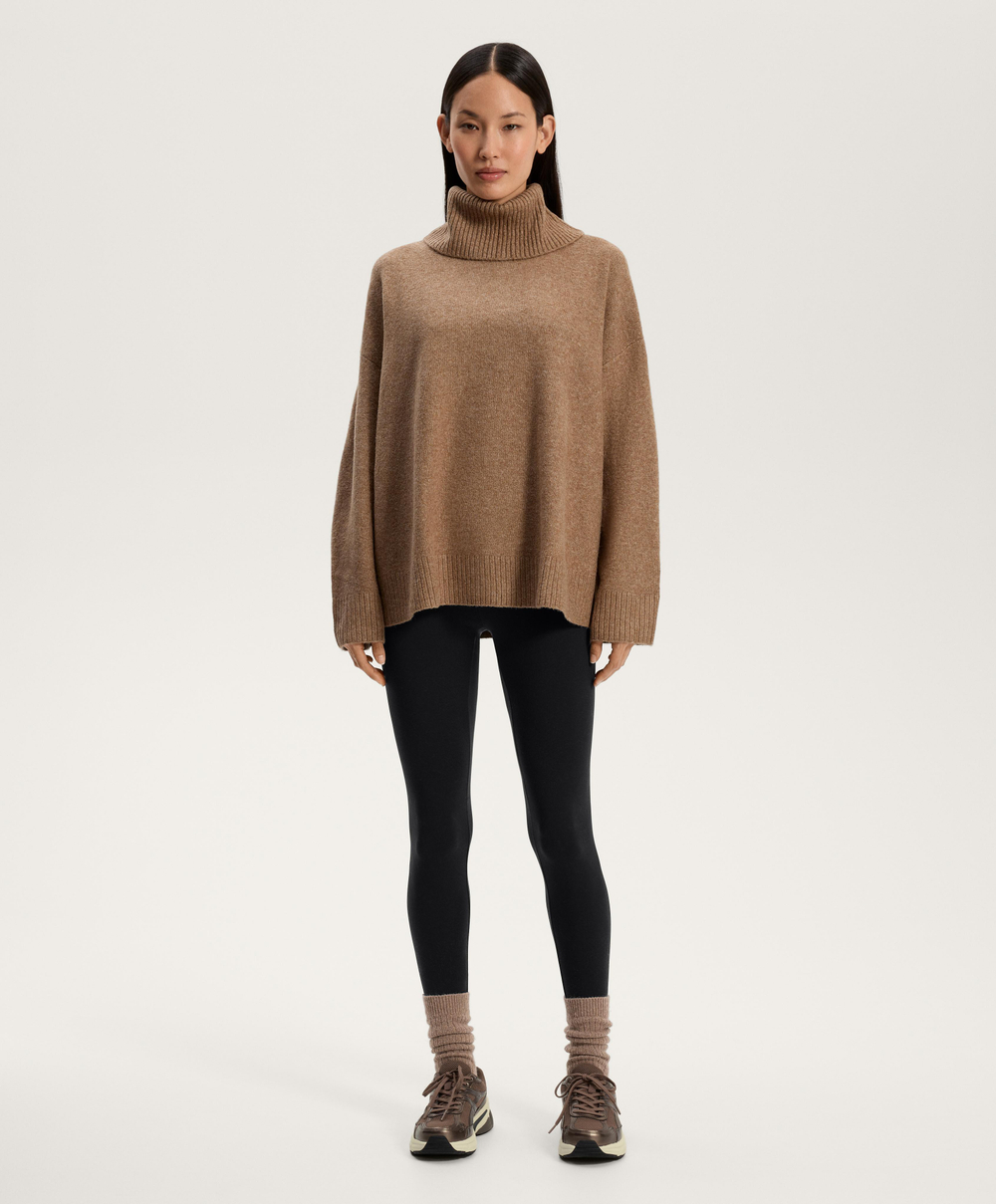 Oysho Трикотажный свитер оверсайз, коричневый меланж