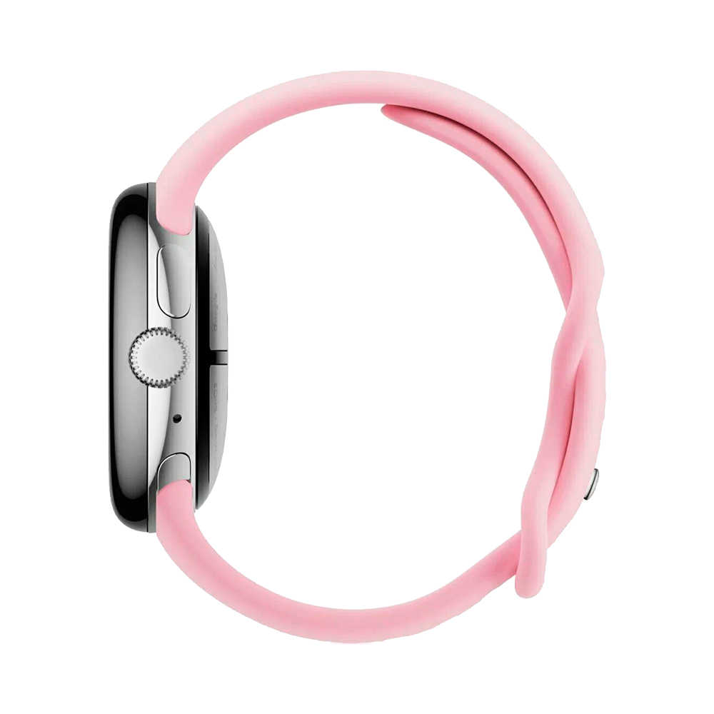 Умные часы Google Pixel Watch 3 Wi-Fi, 41mm, Polished Silver/Rose Quartz (Полированный серебристый корпус, ремешок цвета розовый кварц)