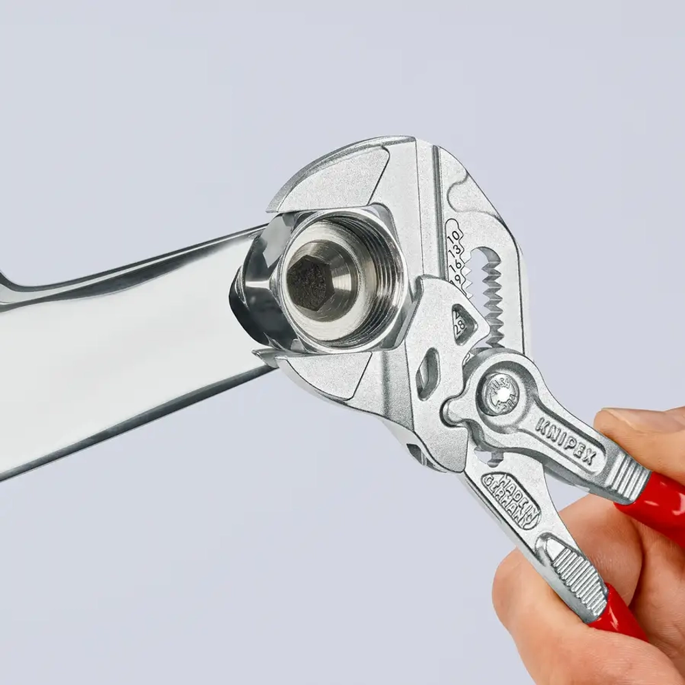 Клещи переставные-гаечный ключ хромированные 180 мм Knipex 86 03 180 SB