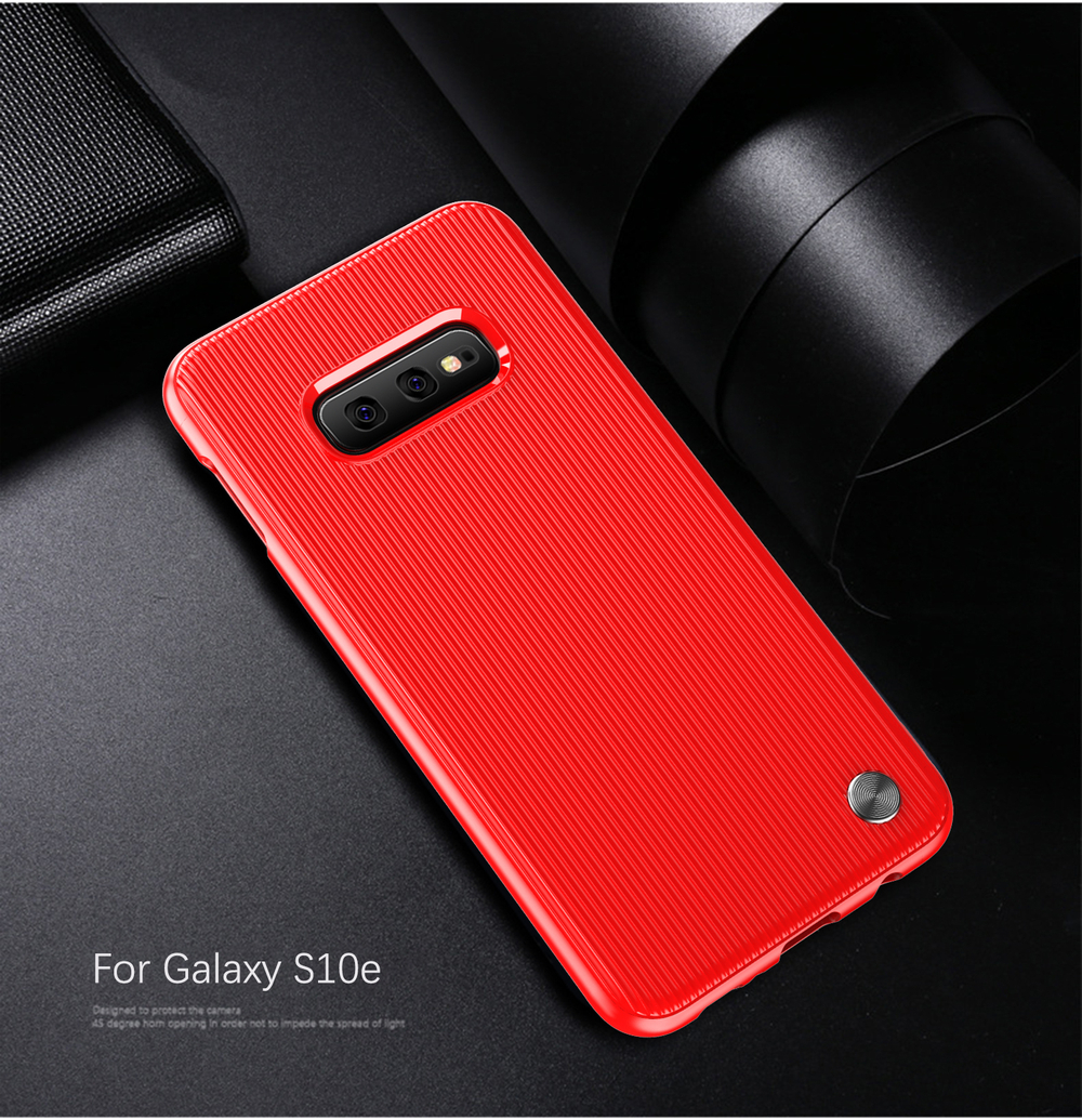 Чехол для Samsung Galaxy S10e цвет Red (красный), серия Bevel от Caseport
