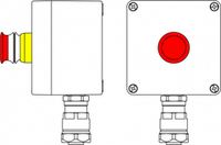 Взрывозащищенный пост управления из алюминия CPE-Р-03-(1xP3E(11))-1xANP22BMB(C)1Ex d e IIC Т5 Gb / Ex tb IIIC T95°C Db IP66/КЗ