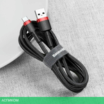 Кабель Baseus Cafule 1m Red/Black (CATKLF-B91)