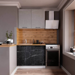 "Марбл Готовое решение" 1,0 м дуб сонома/мрамор лайт/мрамор дарк, белый/мрамор лайт/мрамор дарк