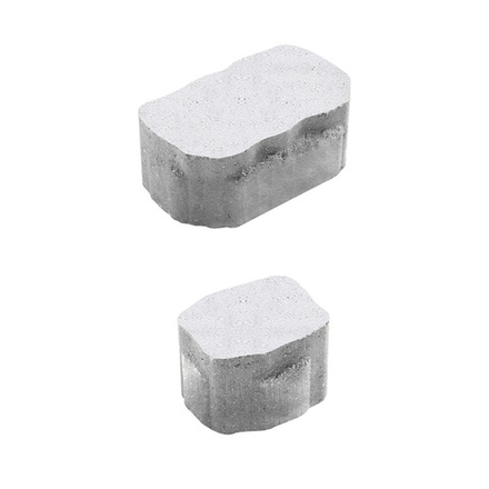 Тротуарная плитка Арена - Стоунмикс Белый, комплект из 2 видов плит