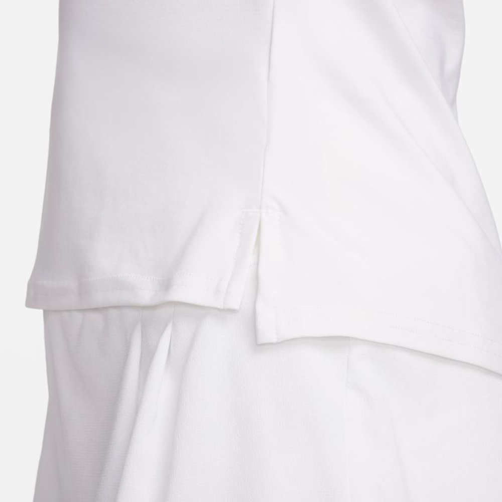 Женская теннисная футболка (dł. Рукава) Nike Court Advantage Dri-Fit 1/4-Zip Tennis Mid Layer - белый