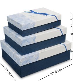 Packing Symphony WF-70-B Набор коробок из 3шт «Прямоугольник» цв.синий