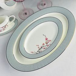 Lenardi 145-635 Овальное блюдо 23см САКУРАуп.(х30)Костяной фарфор