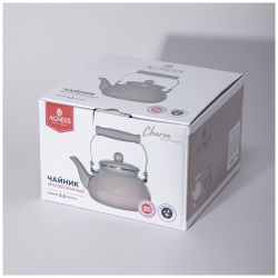 ЧАЙНИК AGNESS ЭМАЛИРОВАННЫЙ СЕРИЯ "CHARM", 2,5Л