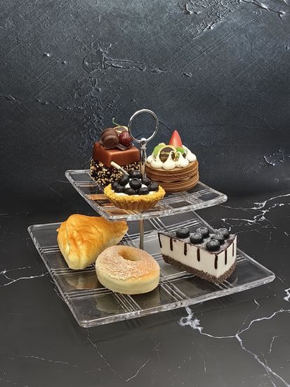 Блюдо этажерка 2-х ярусная, квадратная