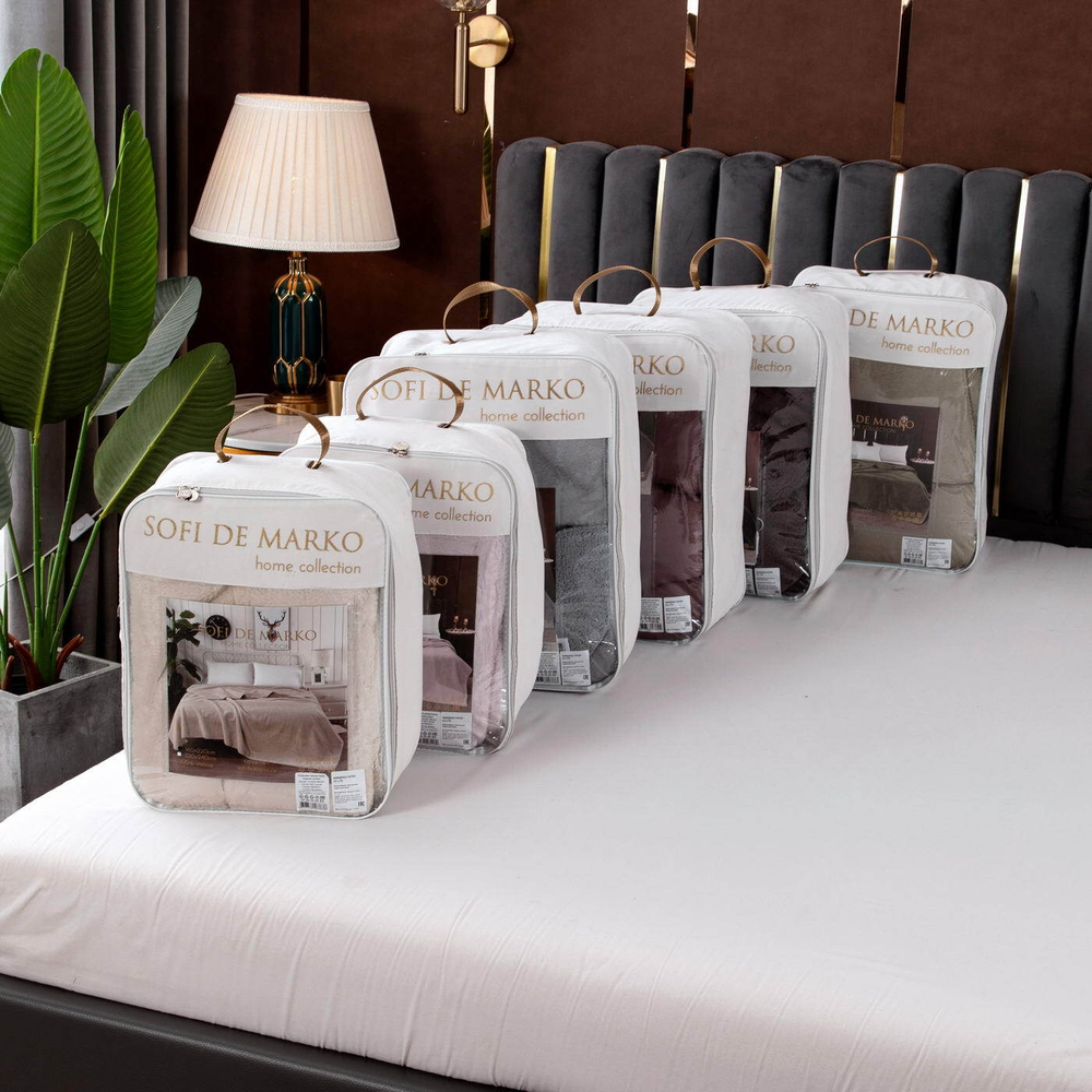 Плед 160x220 Sofi De MarkO Аурелия оливково-зеленый