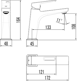 Смеситель для раковины STWORKI Хедмарк S38010BK матовый черный