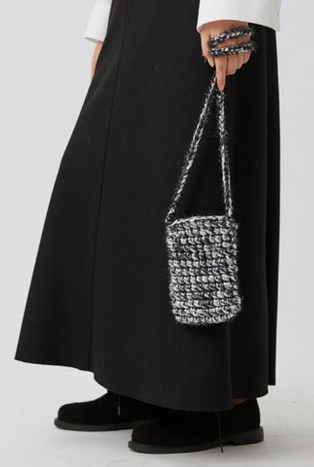 Новогодняя вязаная сумочка