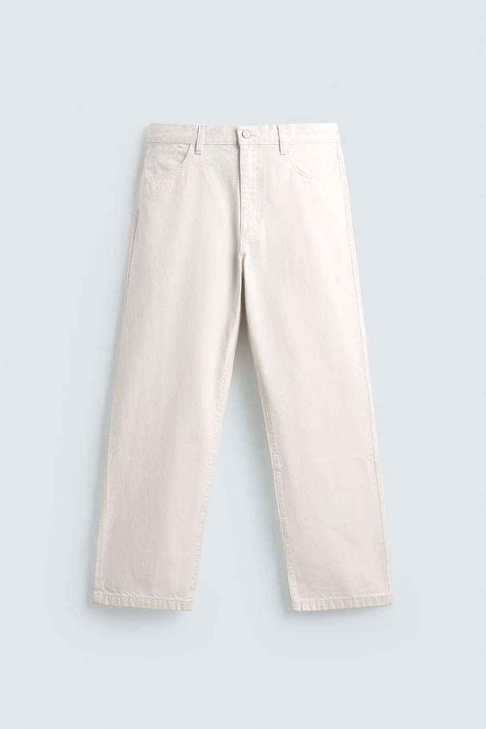 ZARA ДЖИНСЫ RELAXED FIT, БЕЛЫЙ