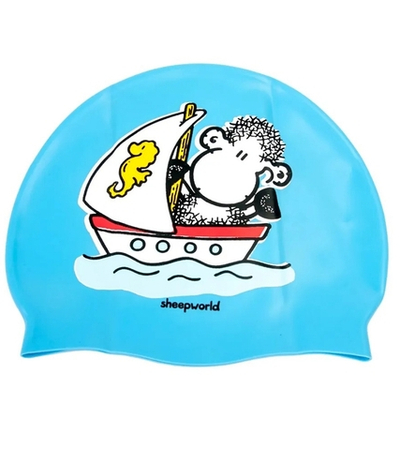 Шапочка для плавания силиконовая детская Fashy Sheepworld 3041