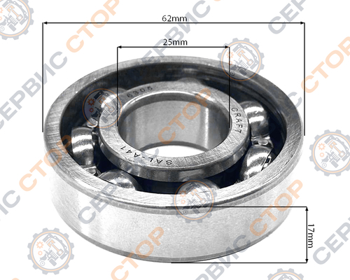 Подшипник 6305 (вал дифференциала) CRAFT