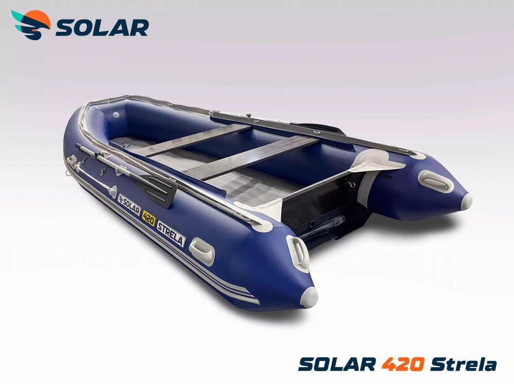 Лодка надувная моторная solar-420 strela jet tunnel