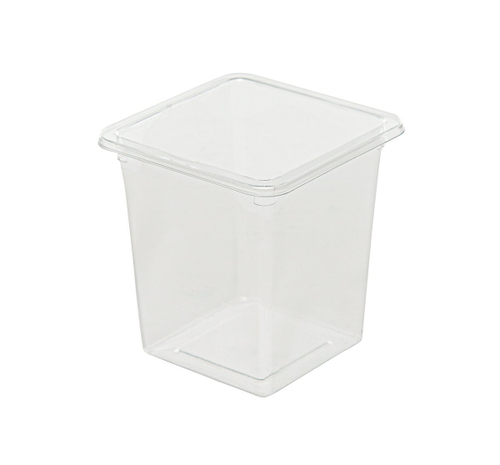 Контейнер Фреш, 475 мл, 95х95х100 мм, прозрачный ПР-СТ-95х100, ПЭТ, 300 штук (крышка 17-1349, вилка 19-9372)