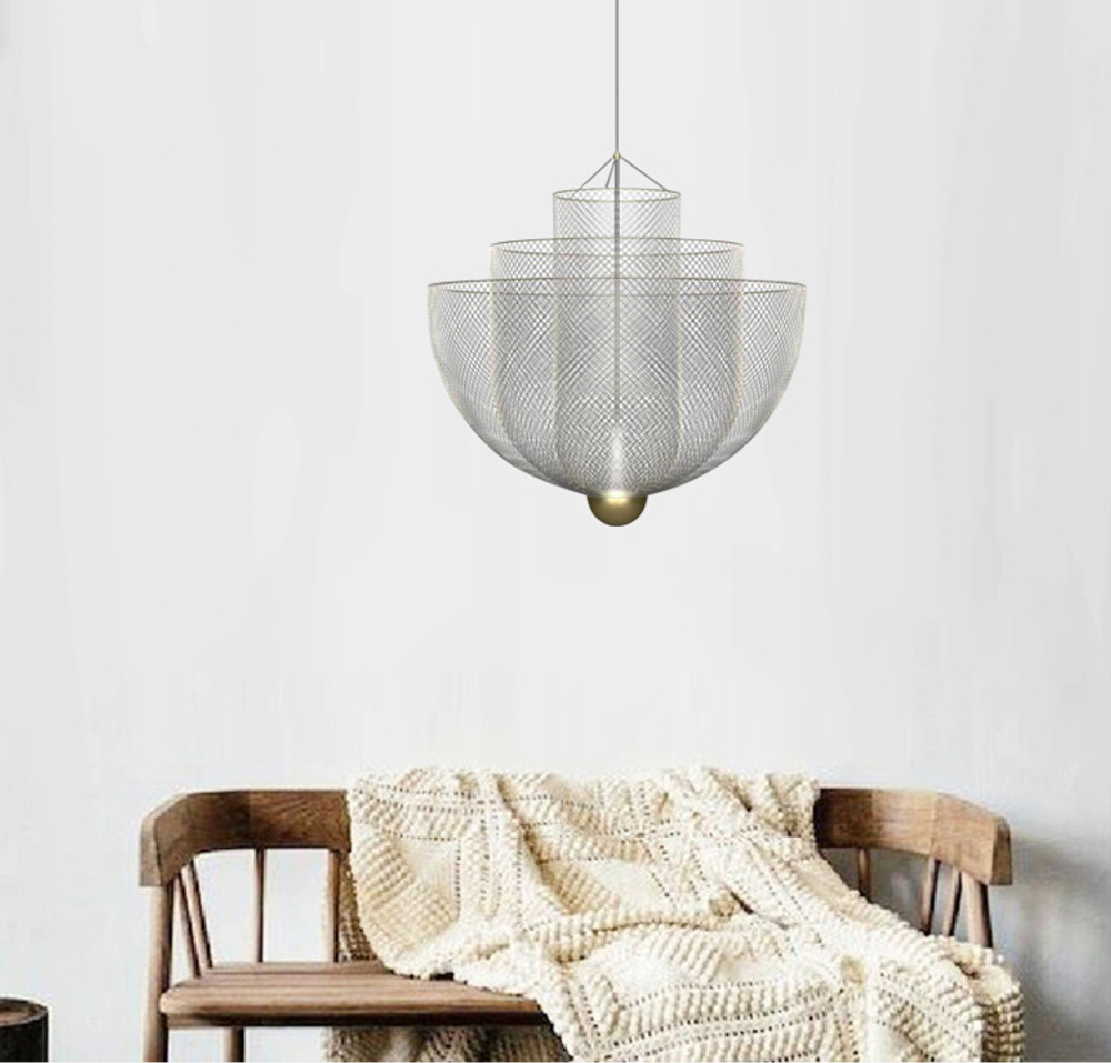 Подвесной дизайнерский светильник  Meshmatics by Moooi D45 (золотой)