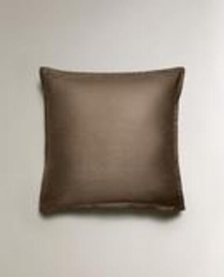 ZARA HOME ЖАККАРДОВАЯ НАВОЛОЧКА ИЗ САТИНА (300 НИТЕЙ), СЕРОВАТО-КОРИЧНЕВЫЙ