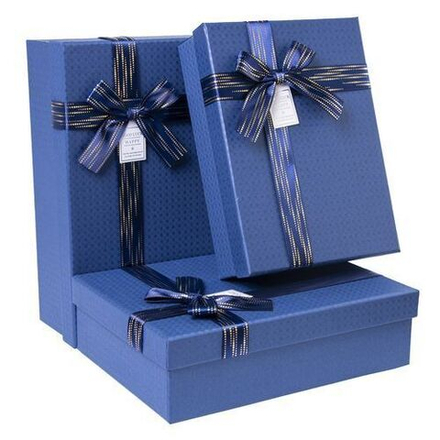 Коробка "Бант синий" 23*17*7