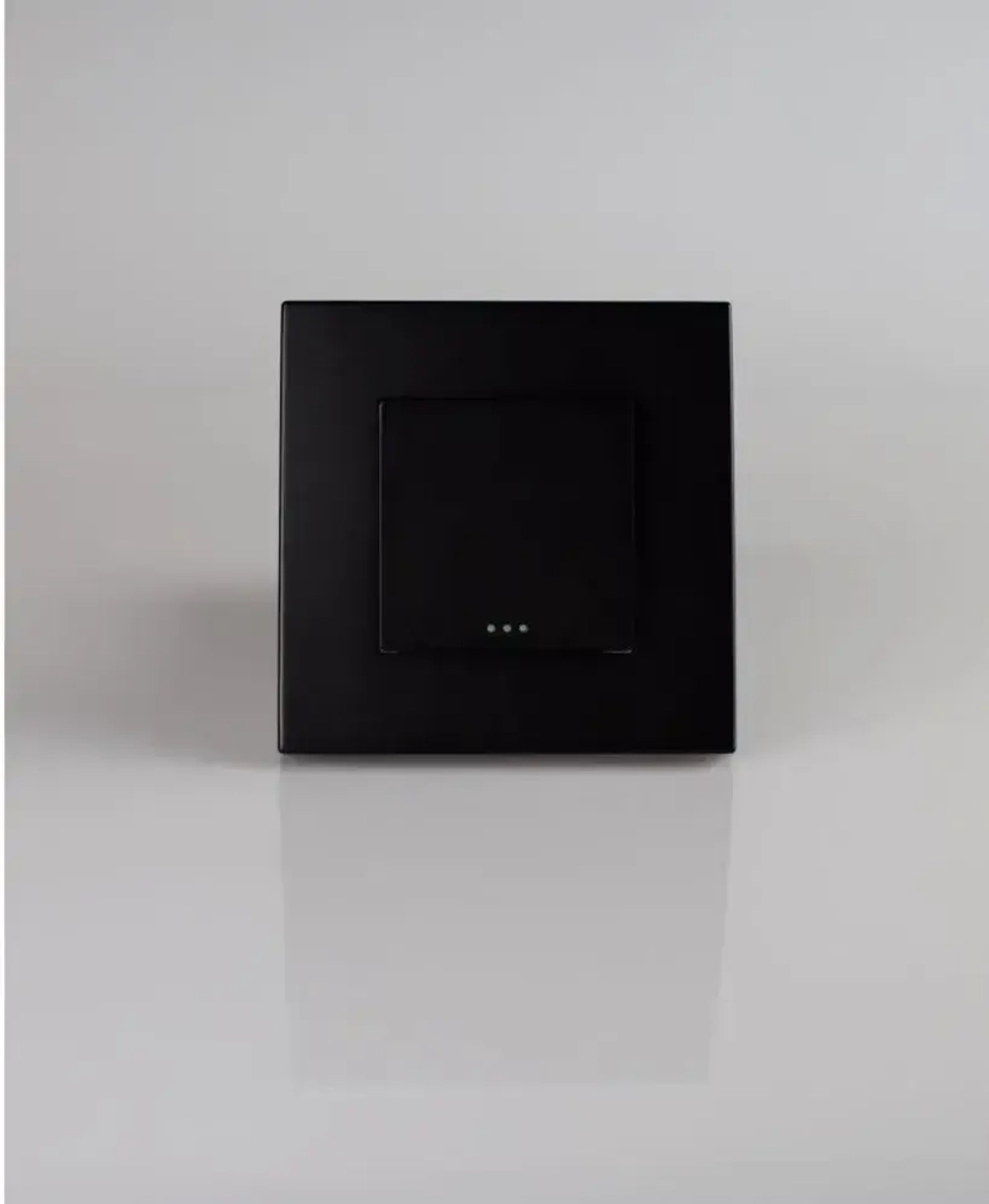 Выключатель для света черный одноклавишный без подсветки