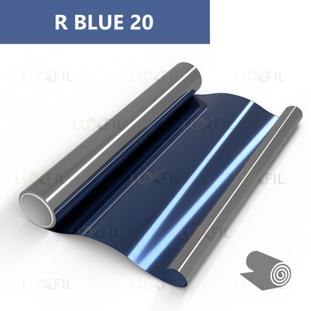 Пленка солнцезащитная зеркальная R BLUE 20 LUXFIL, рулон (размер 1,524x30м.)