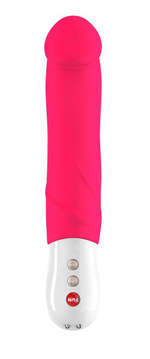 Ярко-розовый вибратор Big Boss - 23,5 см. (Цвет: ярко-розовый)