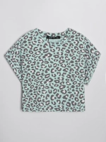 Леопардовая футболка для девочки на лето