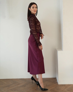 Юбка "В шелках" виная макси