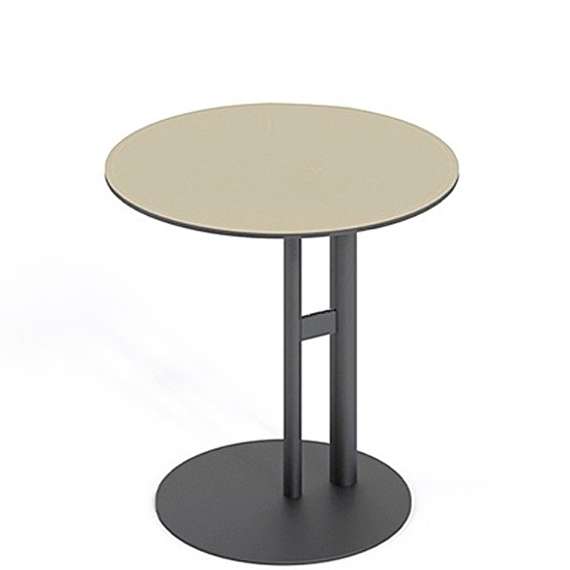 Стол журнальный 4488, Ø43х47 см, металл, экокожа