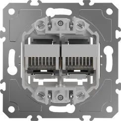Donel D16  Механизм розетки RJ45 + RJ45 (двойная) cat.5e/ClassE-8