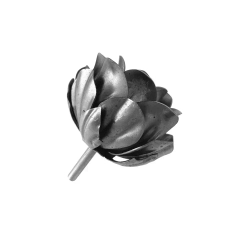 Кованый цветок роза d- 65 мм 4/5, 10 штук