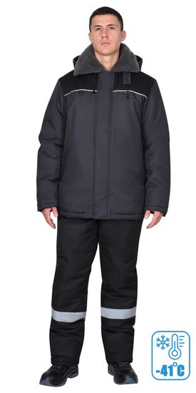 Куртка зимняя "Сириус-Мастер-М" (т.серый/черный)