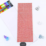 Стразы самоклеющиеся Красные d=6 мм 504 шт