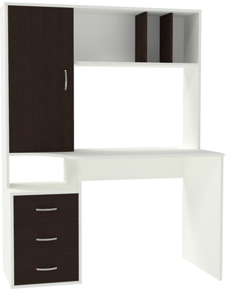 Стол компьютерный КарИВи Сокол Белый  Венге