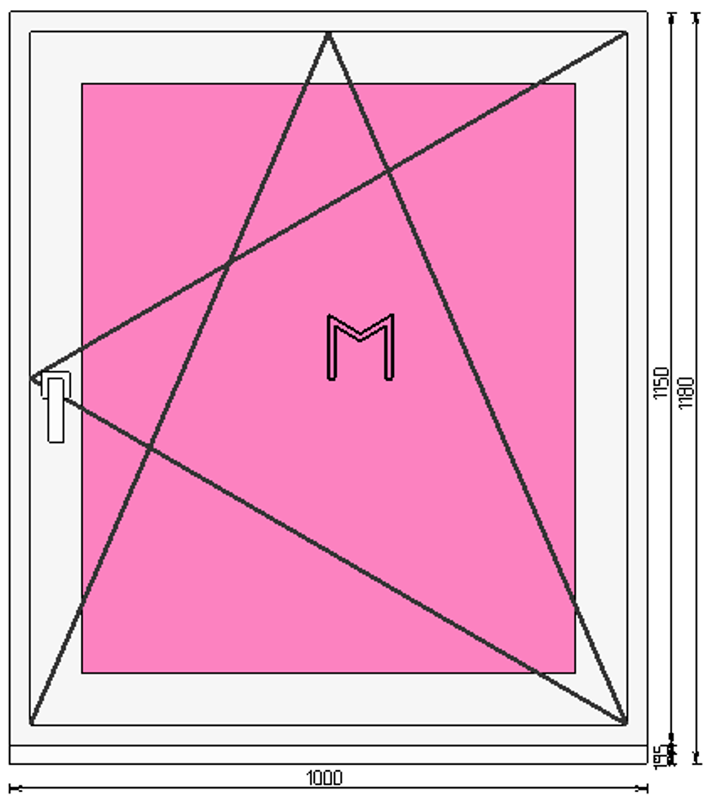 Пластиковое окно 1150 х 1000 ТермА Эко + Москитная сетка