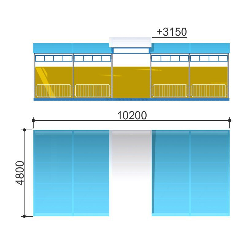 Веранда Romana 301.10.00 (без дополнительного декора)