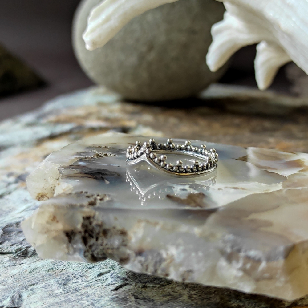 Кольцо КОРОНА-6, серебро