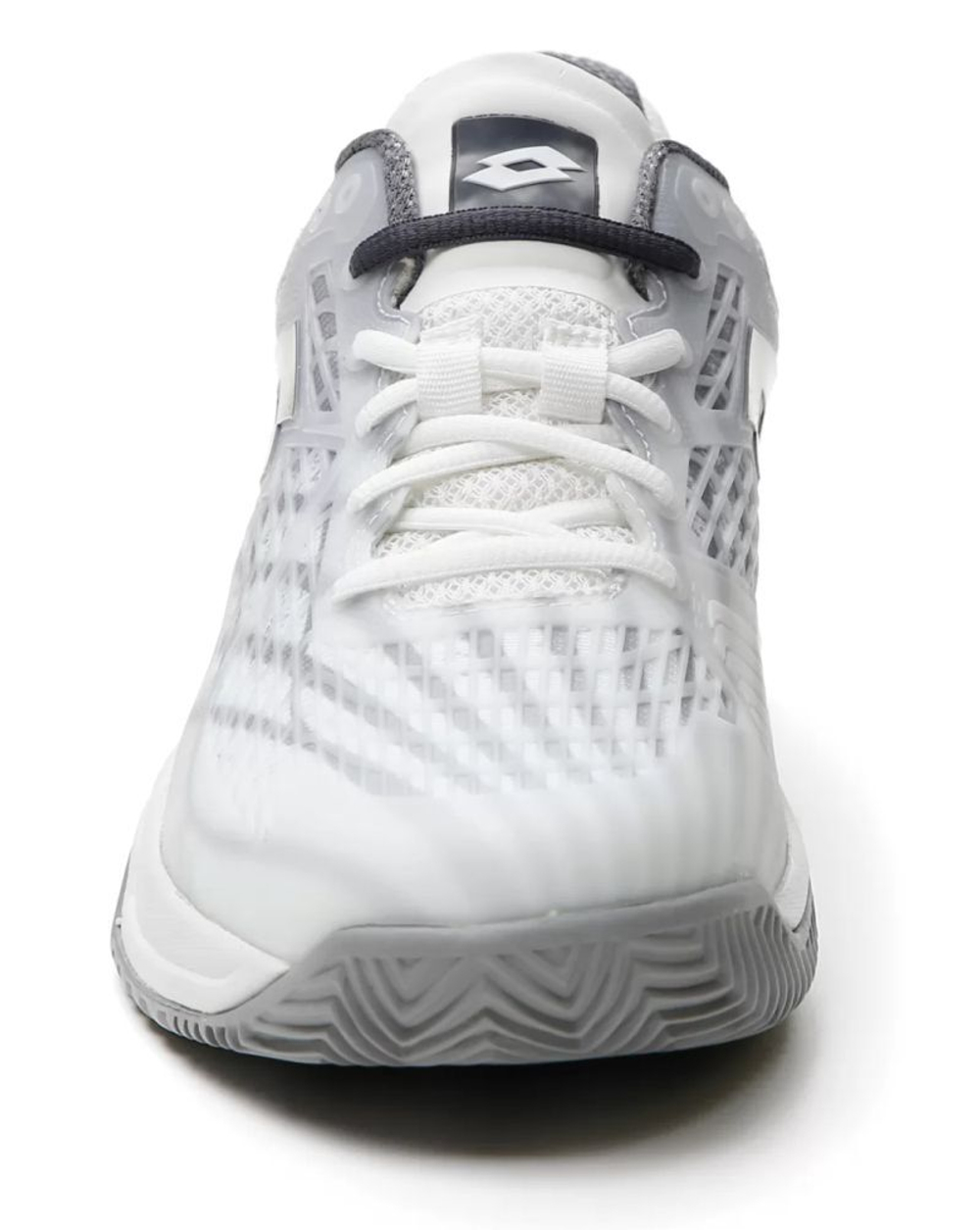 Мужские кроссовки теннисные Lotto Mirage 100 Clay - all white/asphalt/silver metal 2
