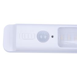 ULM-F47-0.9W-4500K-3AA SENSOR IP20 WHITE Светильник светодиодный для мебели с датчиком движения. Питание 3АА не в-к. 200x42x36.5мм. 150Lm. ТМ Uniel