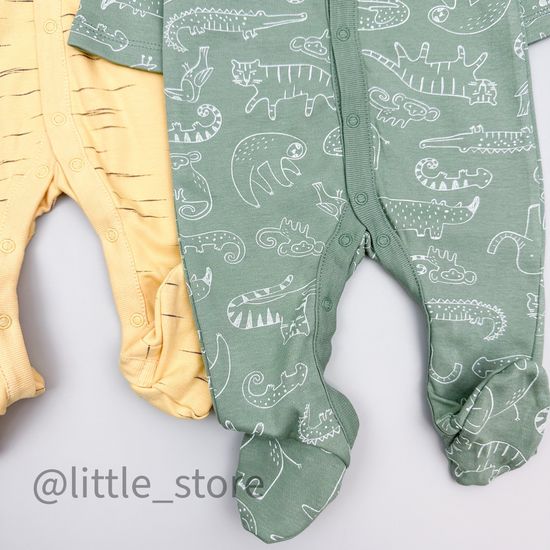 Комплект слипов хлопковых Желтый/зеленый