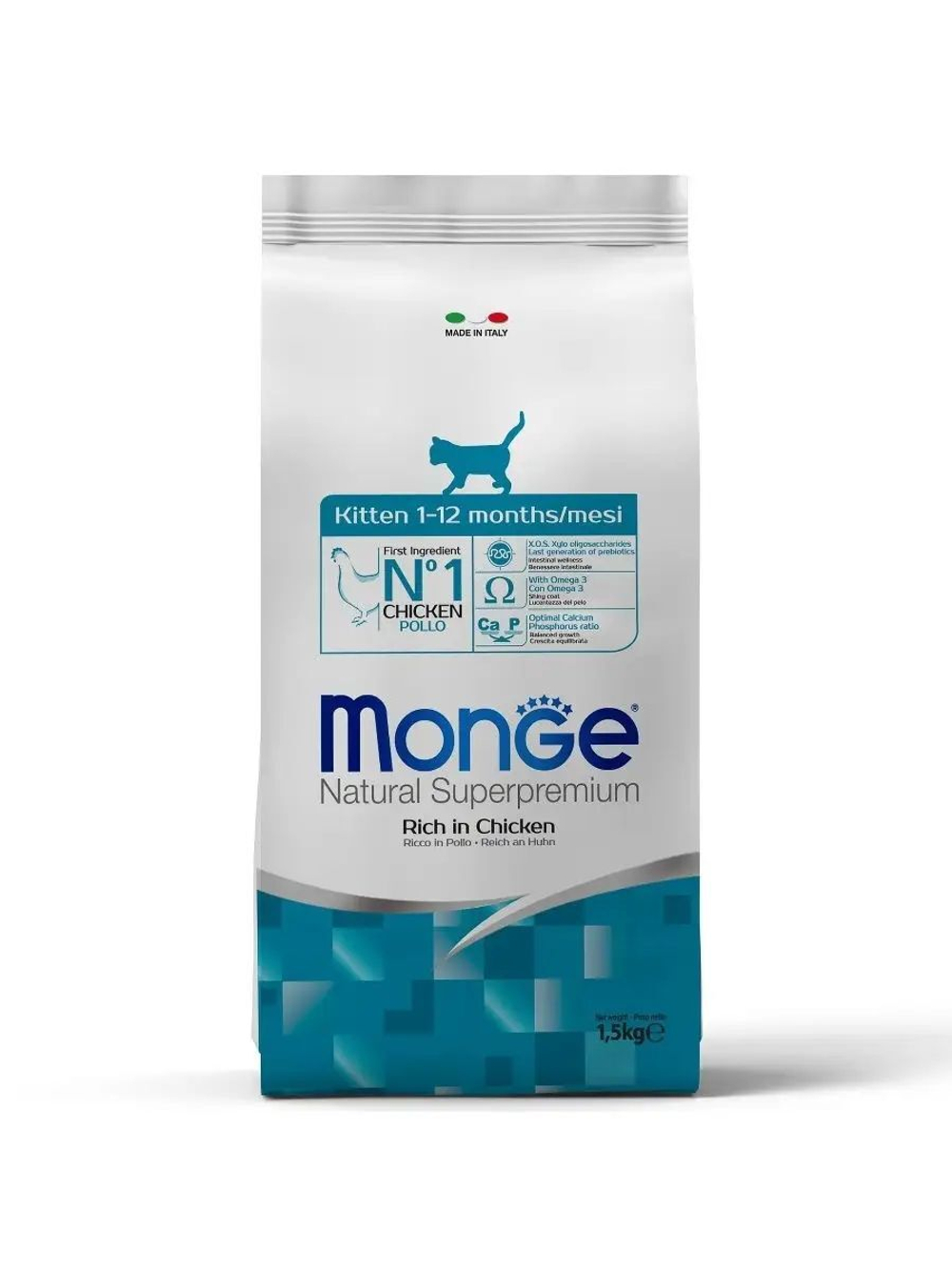 Гипоаллергенный корм Monge Monoprotein для котят и беременных кошек (утка), 1,5 кг